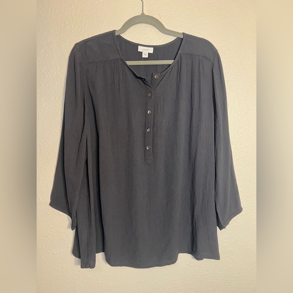 Pure Jill 3/4 sleeve popover top